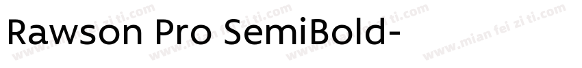 Rawson Pro SemiBold字体转换